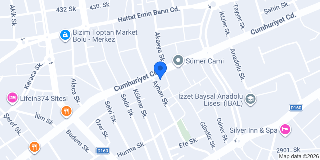 Sümer Taksi konumu