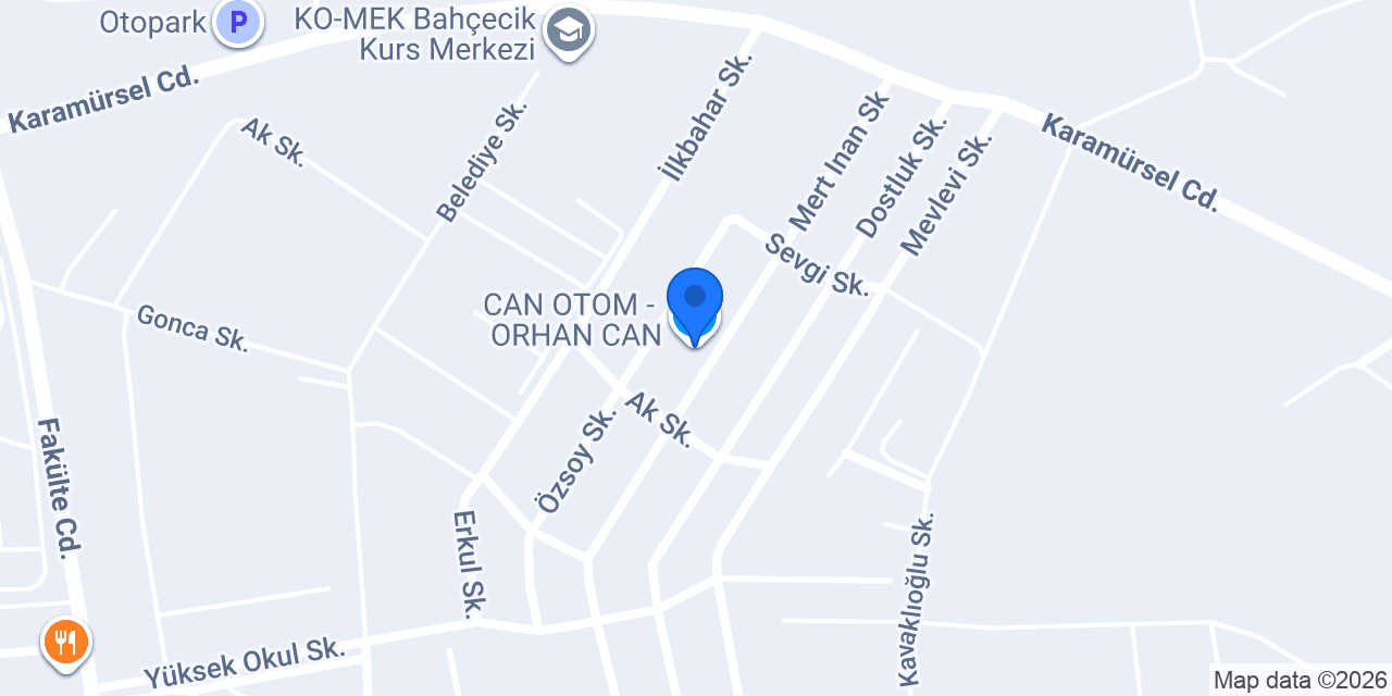 CAN OTOM - ORHAN CAN konumu