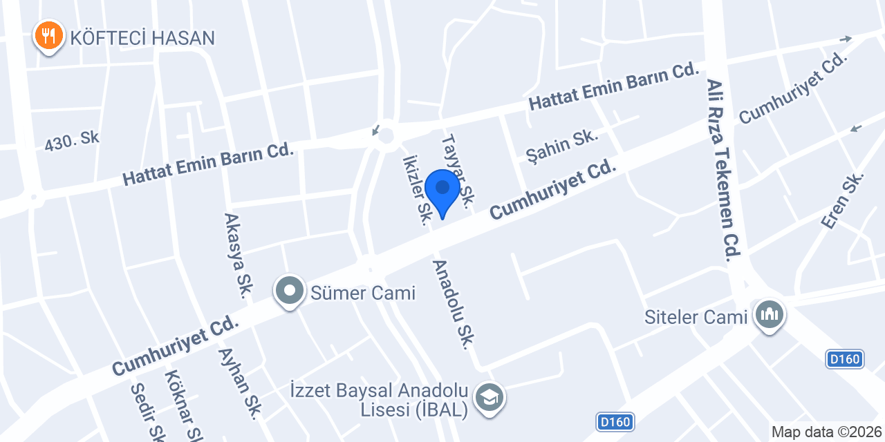BİBERZADE ÇİĞKÖFTE TABAKLAR (SÜMER) konumu