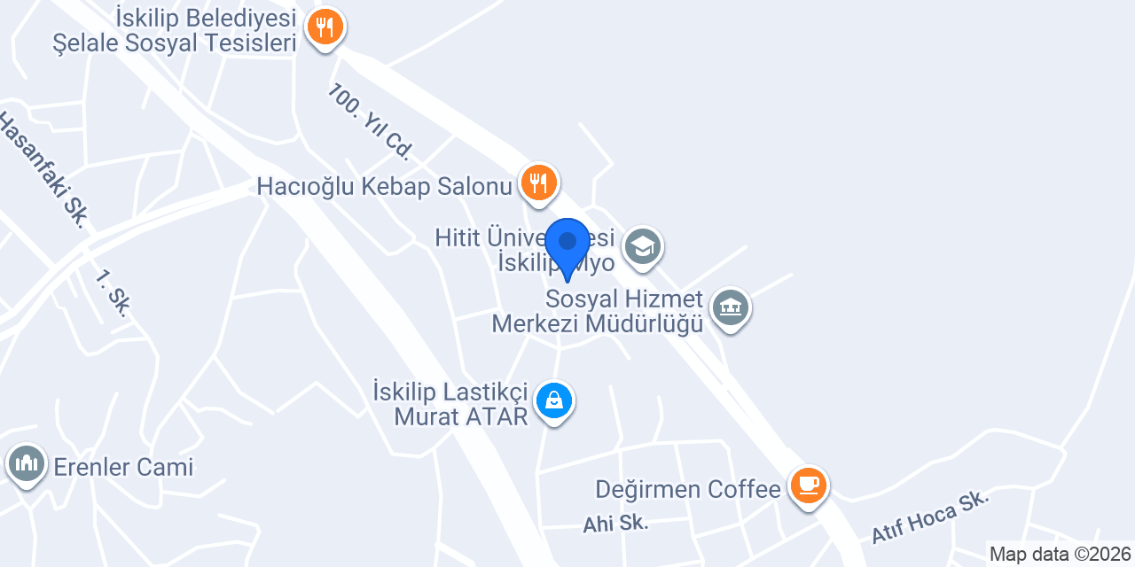 İskilip İtfaiye Müdürlüğü konumu