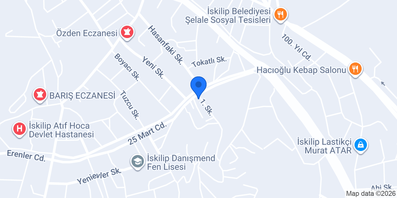 Kadın Kooperatifi (İSKİLİP-Yöresel Ürünler) konumu