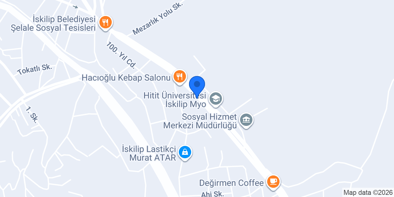 İskilip Sağlık Meslek Lisesi konumu