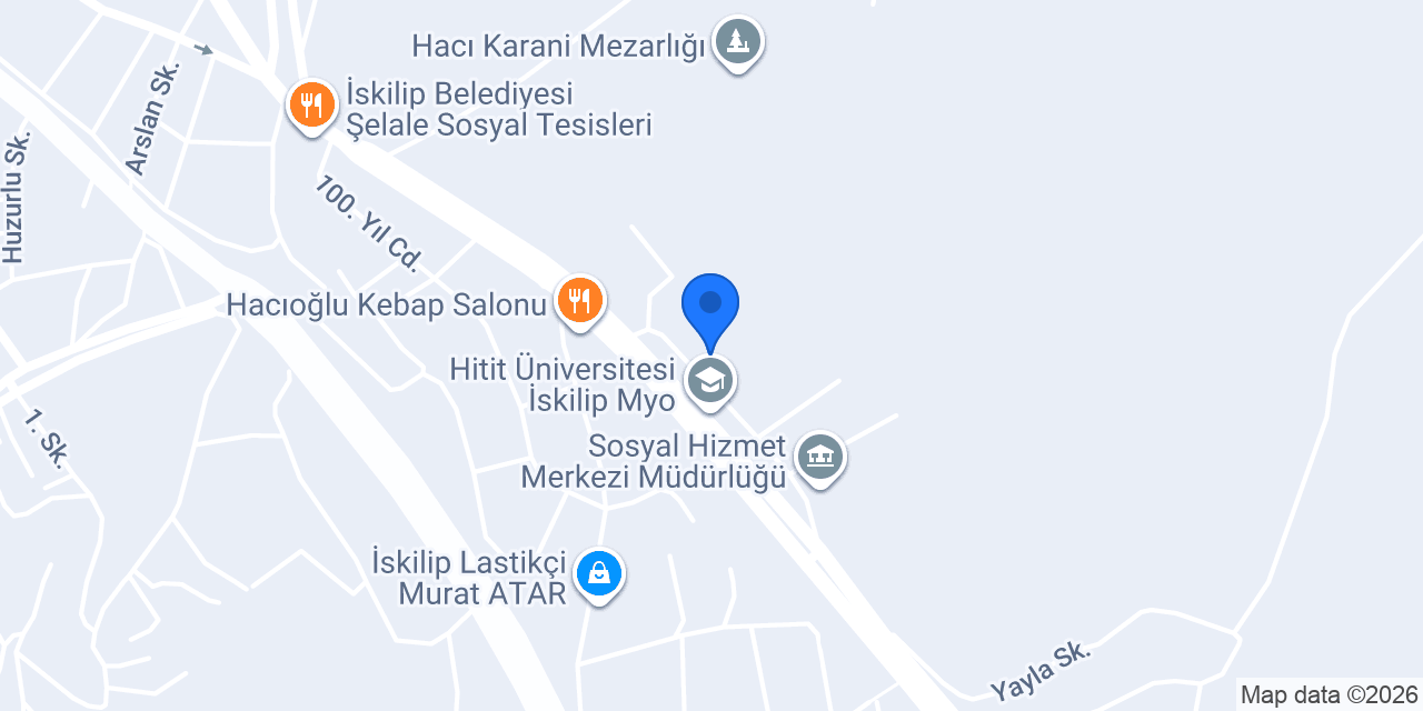 İskilip Anaokulu konumu