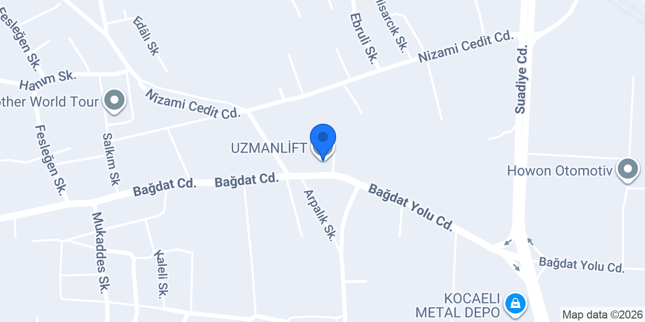 UZMANLİFT konumu