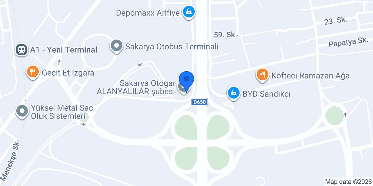 Sakarya Hidrolik konumu