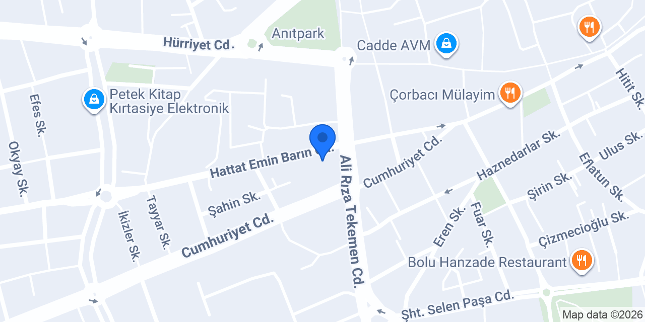 Çınar Cafe konumu