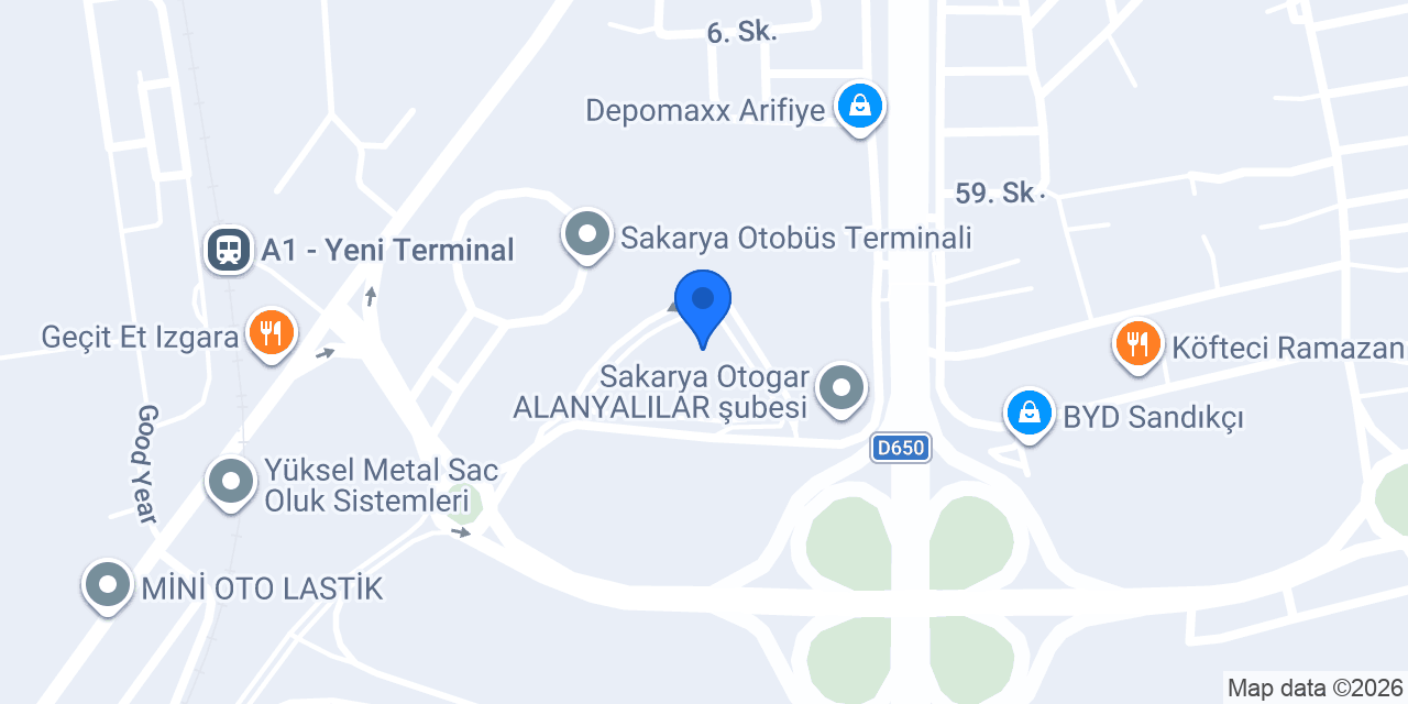 Güney Terminal konumu