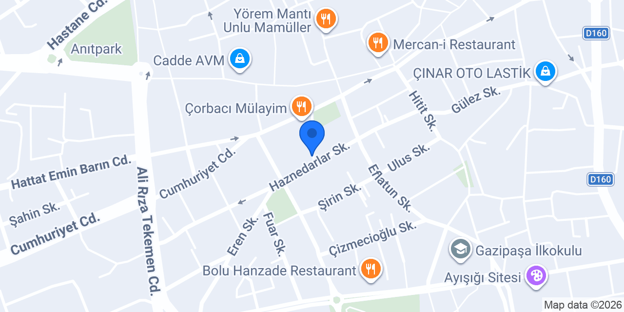 BUEV MOBİLYA BOLU konumu