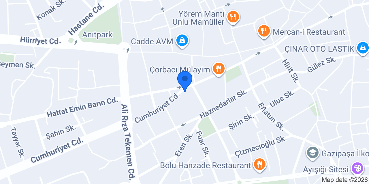 Yücel Spot Mobilya konumu