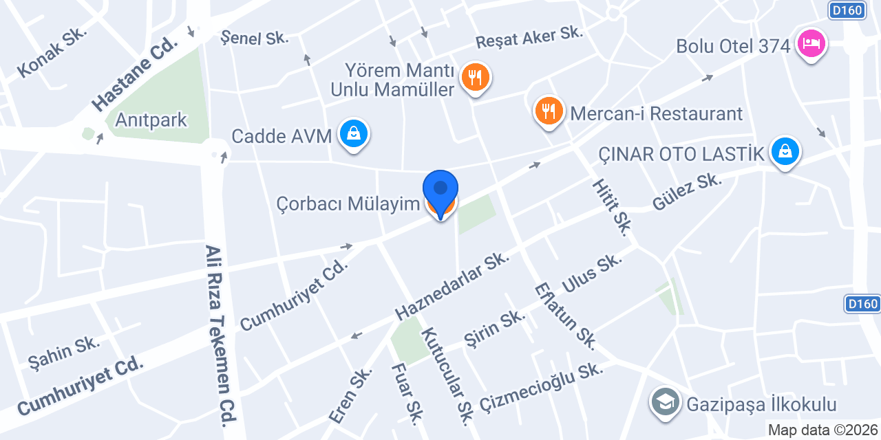 Çorbacı Mülayim konumu