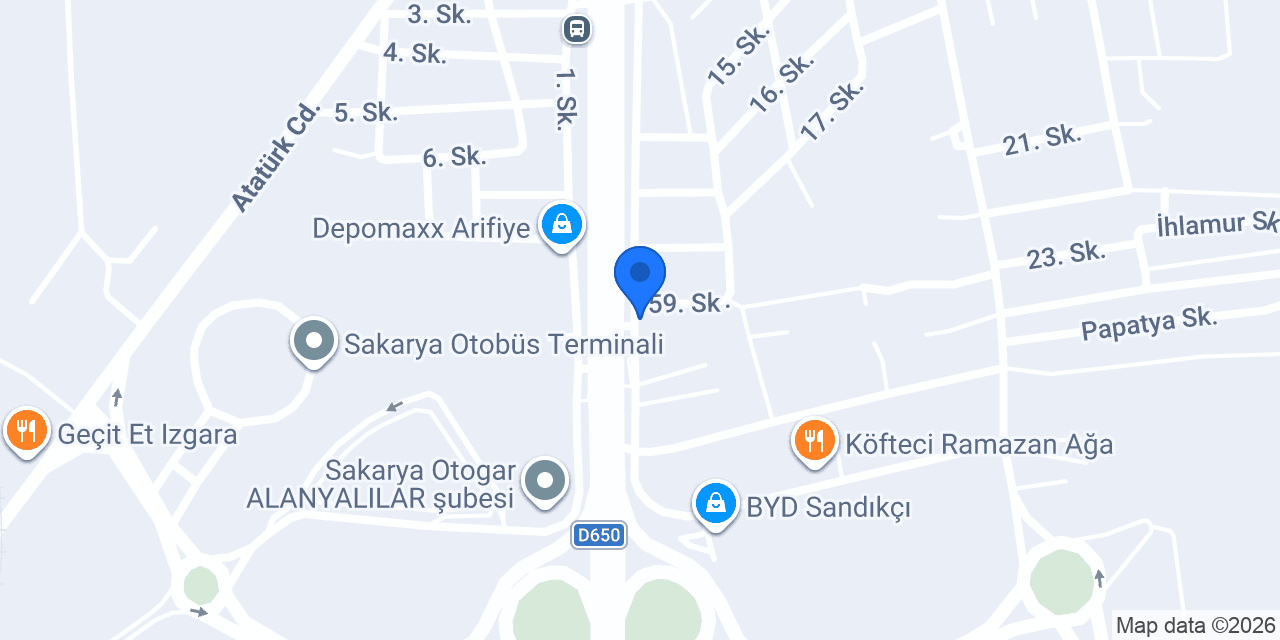SAKARYA DÖRTYOL OTO SERVİS konumu