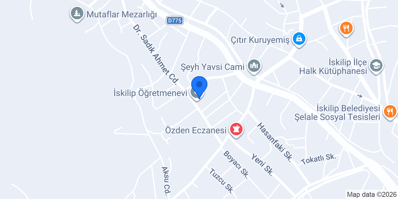 İskilip Öğretmenevi konumu