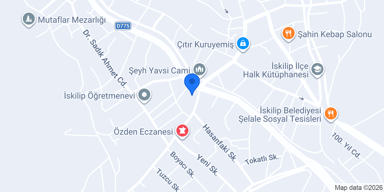Şeyh Muhiddin-i Yavsi Türbesi konumu