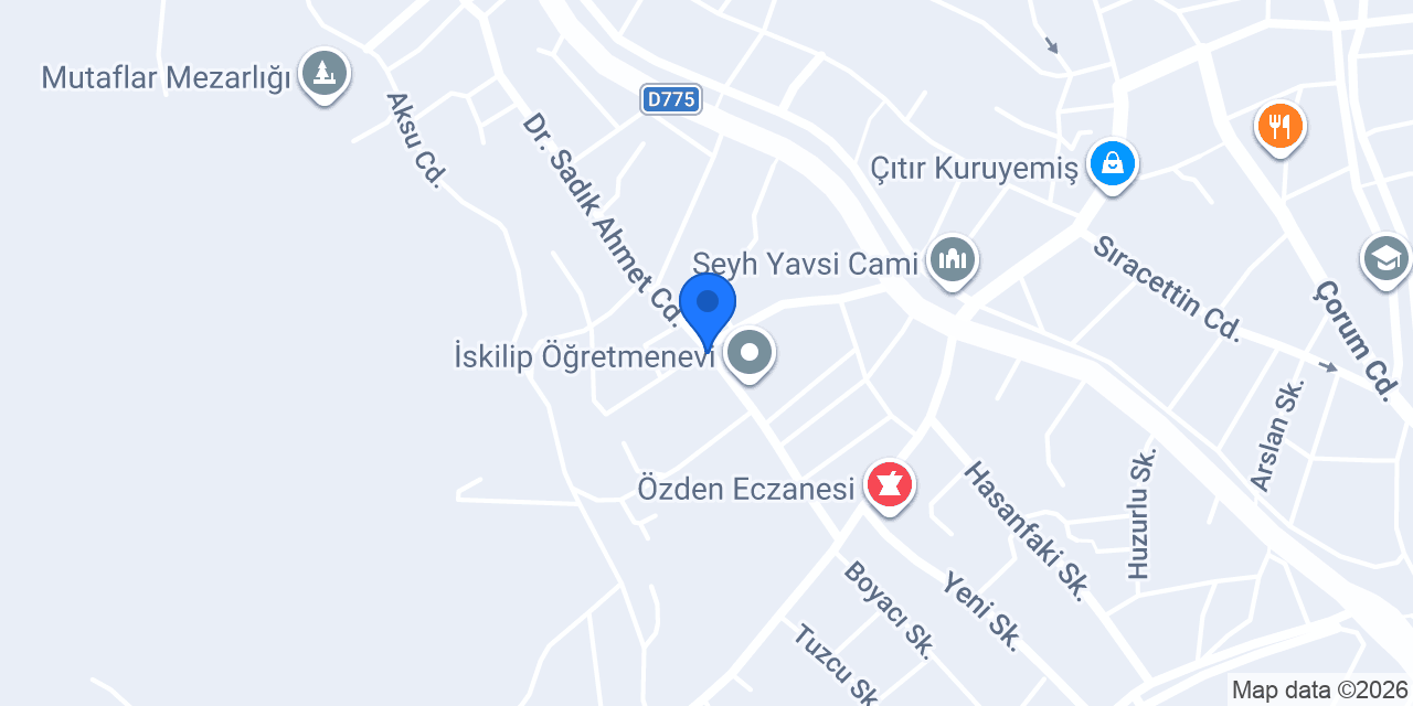 İskilip Lisesi konumu