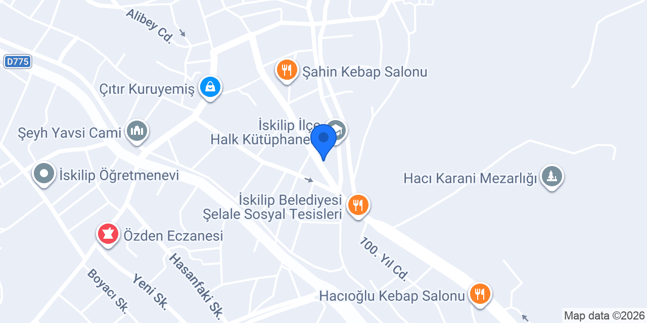 Halkbank İskilip Şubesi konumu