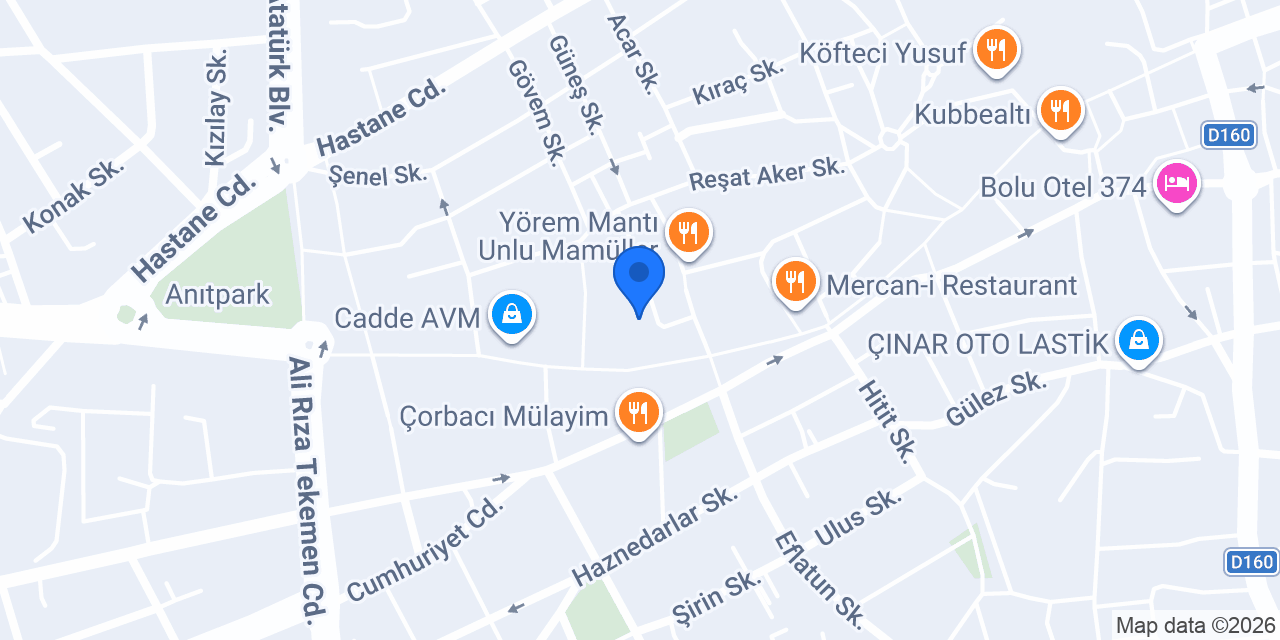 Bolu Veysel Usta Gurme konumu
