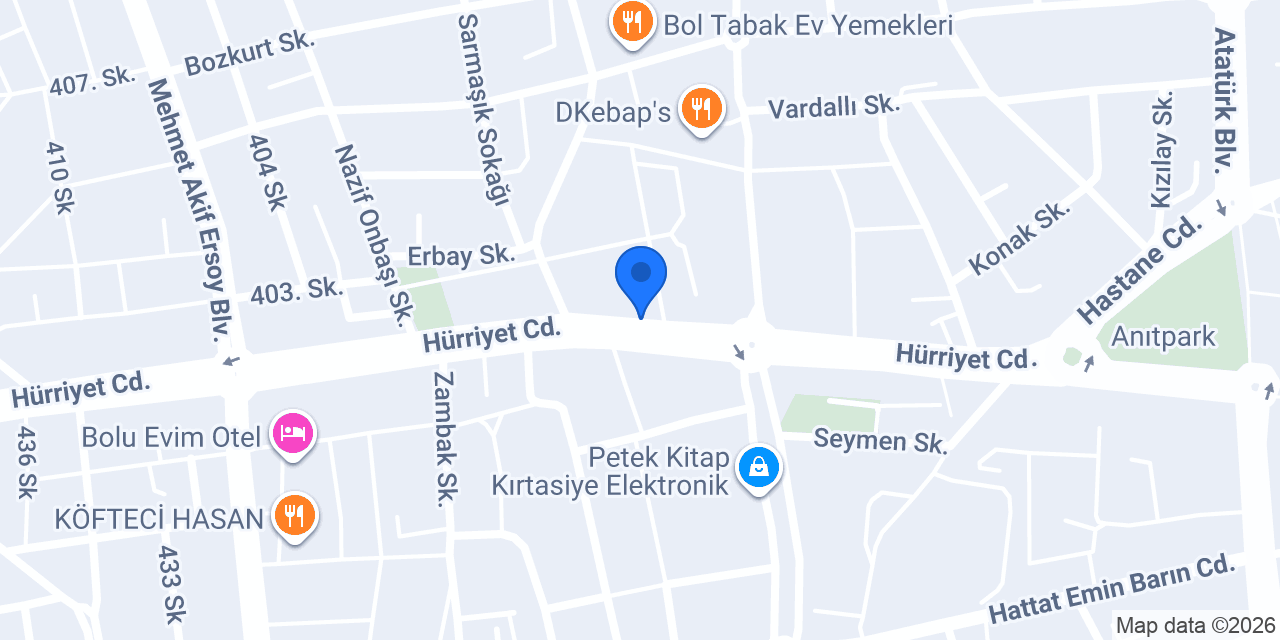 Şahinoğlu Unlu Mamüller konumu