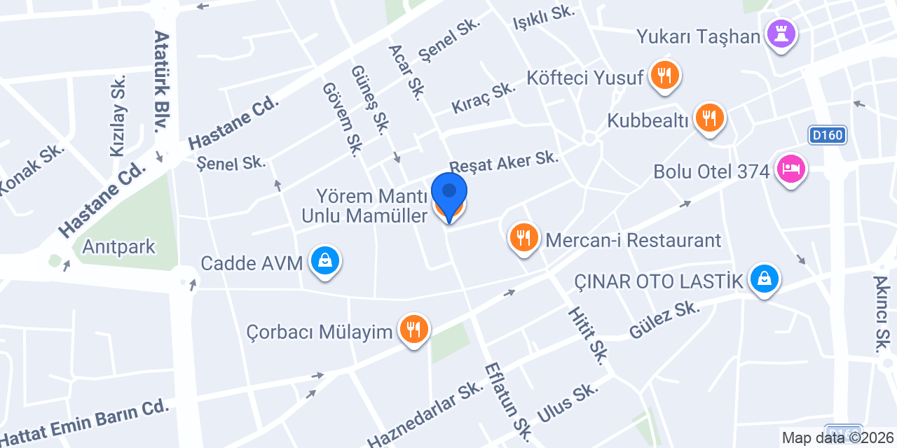 Yörem Mantı Unlu Mamüller konumu