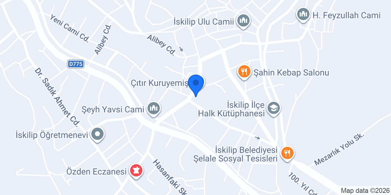 İskilip Aydede Kuruyemiş konumu