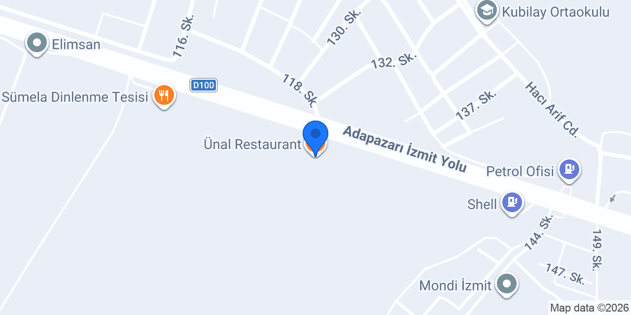 Ünal Restaurant konumu