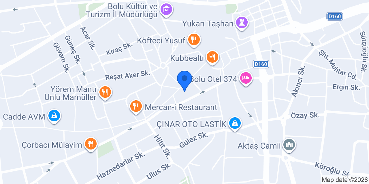 Bolu TDV Kitabevi konumu