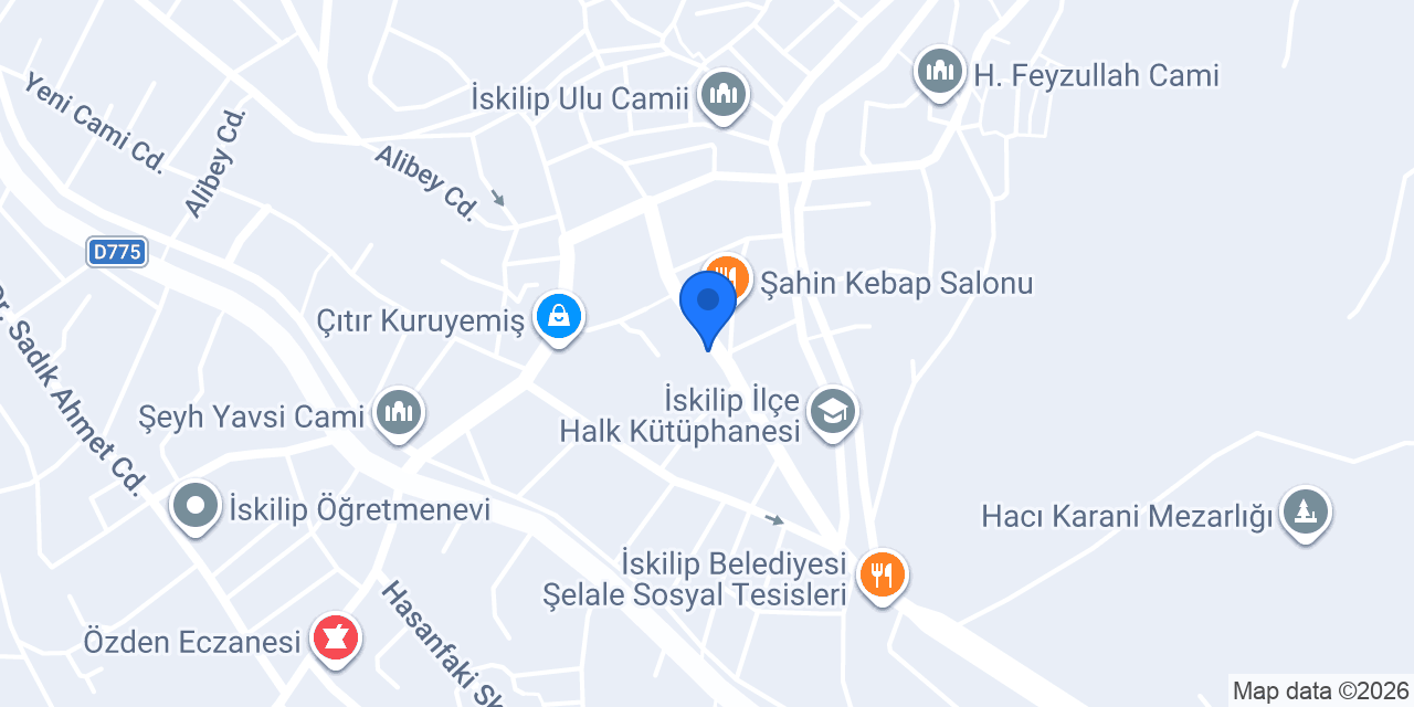 İskılıp/çorum konumu
