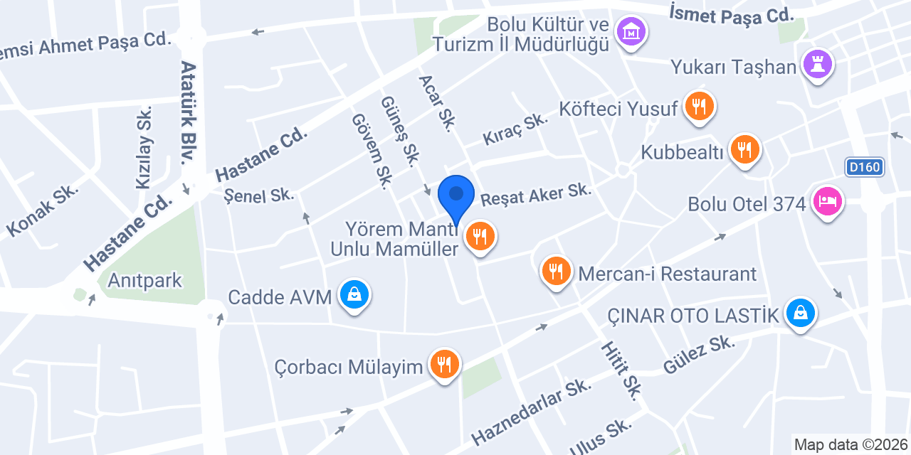 Bolu Uğur Lisesi konumu