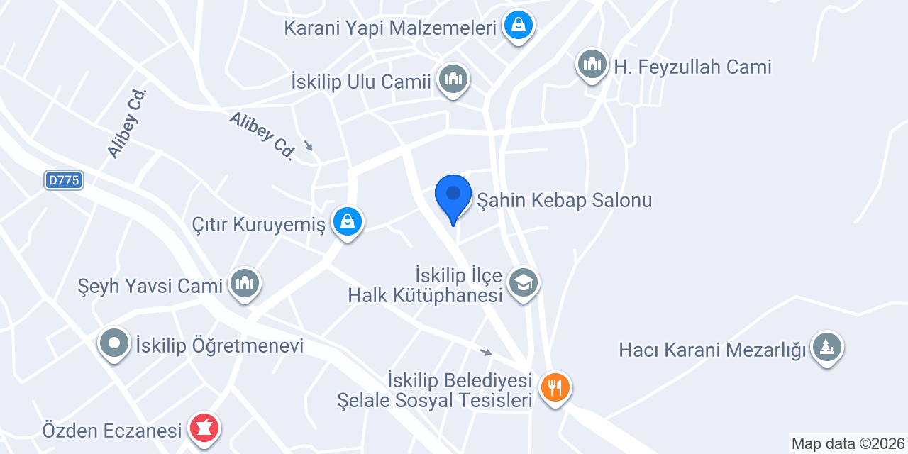 Ptt-iskilip Şubesi konumu