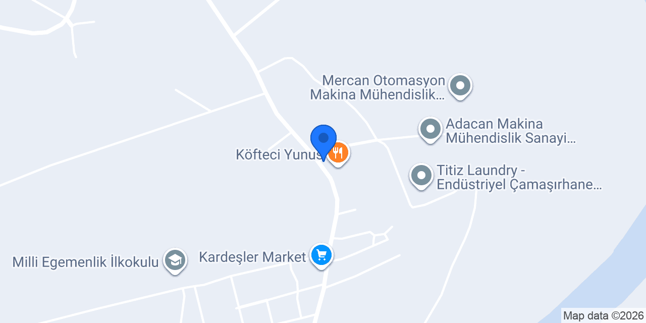 MAENSO Mühendislik - İMALATHANE konumu