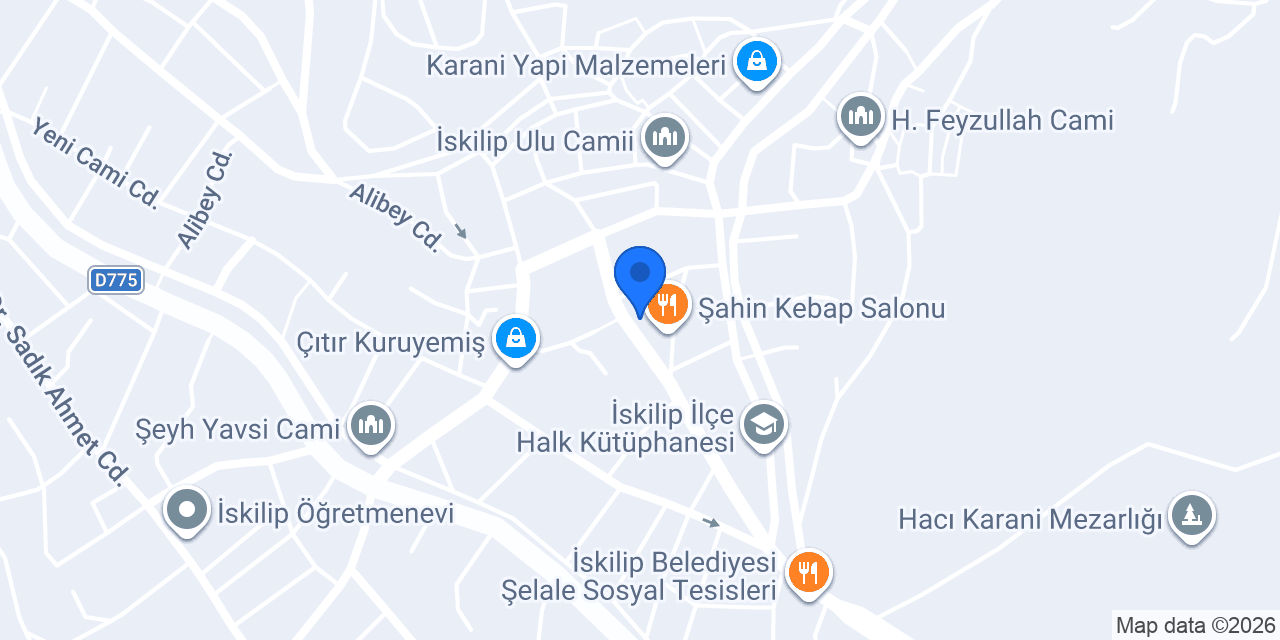 İskilip Sürücü Kursu konumu