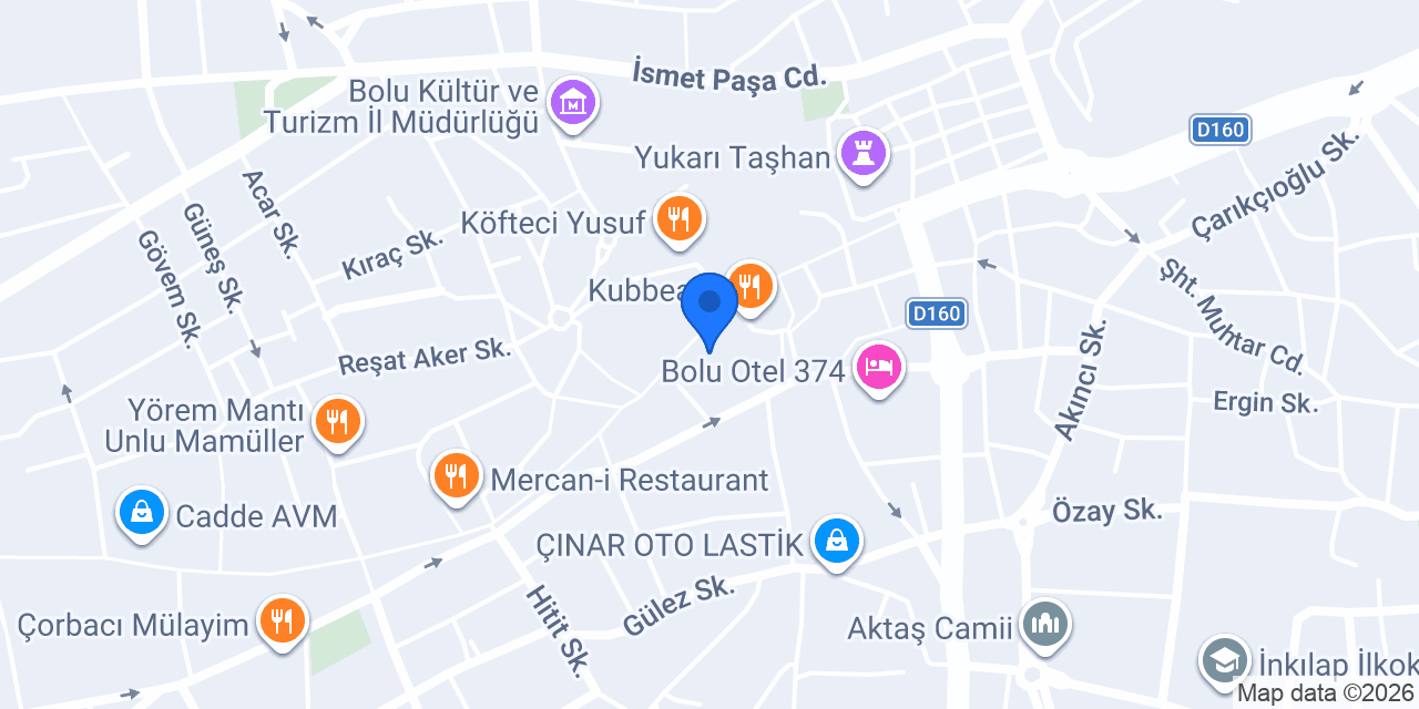 Garanti BBVA Bolu Şubesi konumu