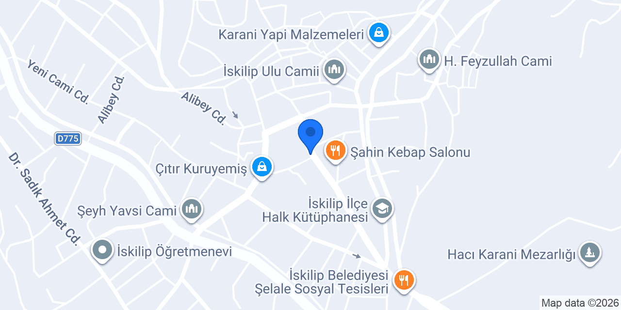 Ziraat Bankası İskilip Şubesi konumu