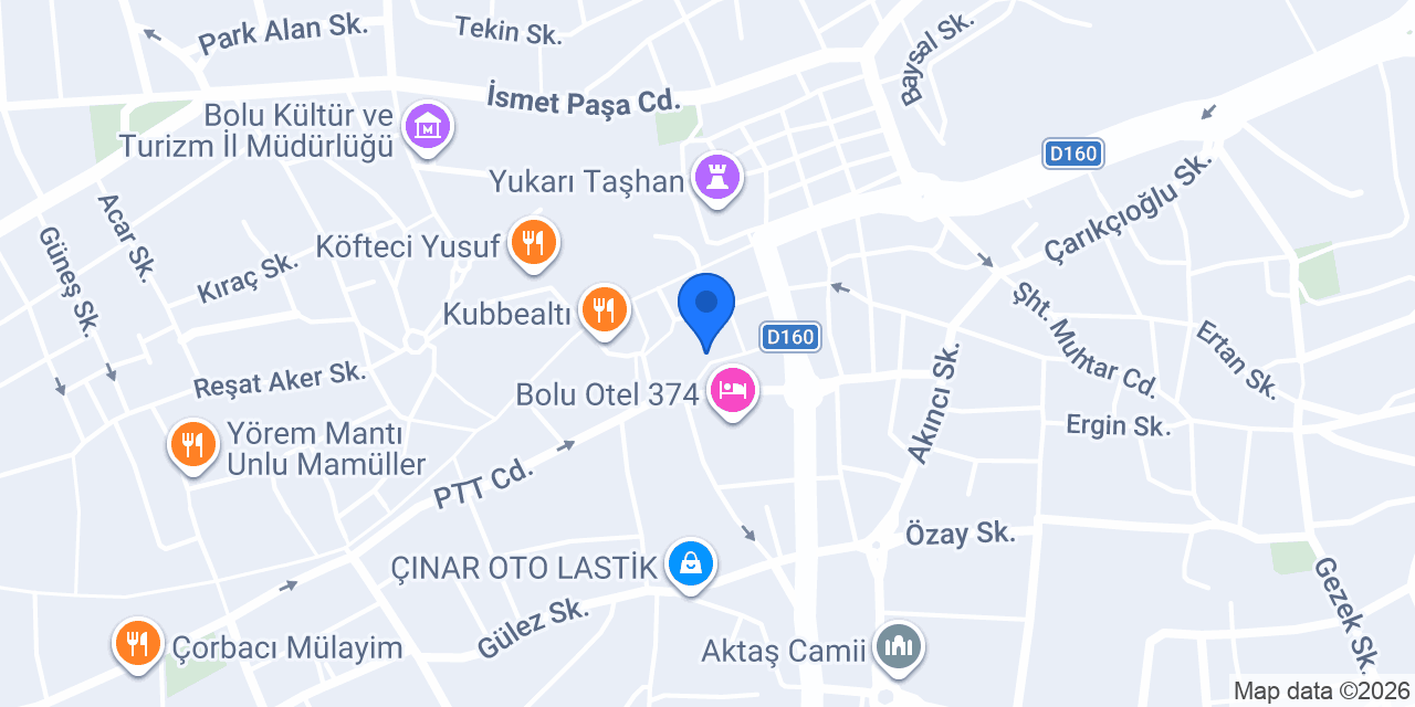 Sütlüce Kadayıf Bolu konumu