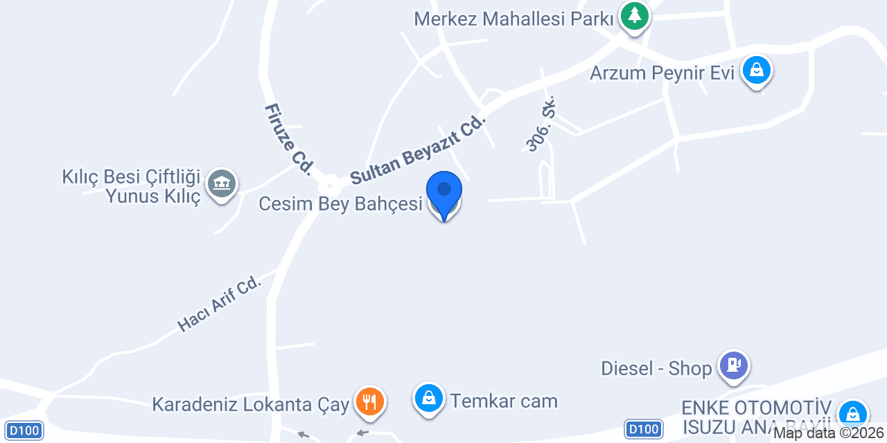Cesim Bey Bahçesi konumu