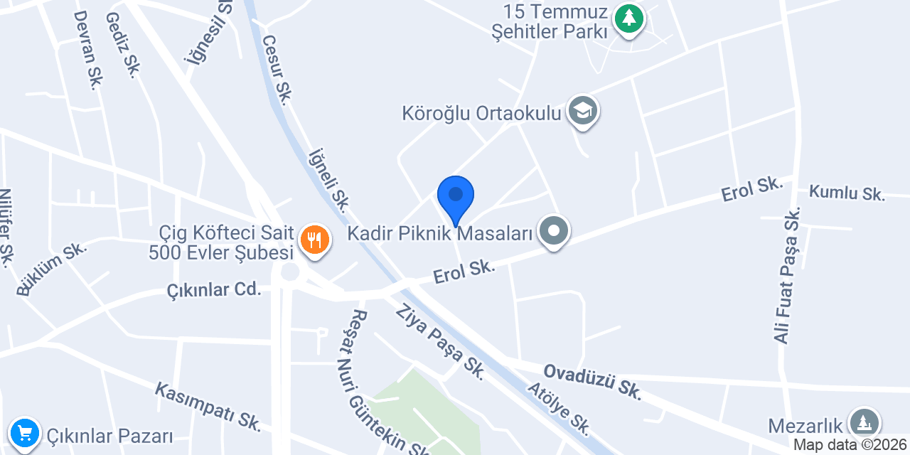 Frambuaz Bahçe konumu