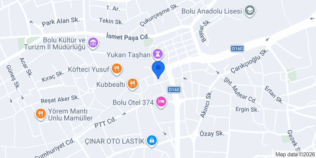 Vakıf Katılım Bolu Şubesi konumu