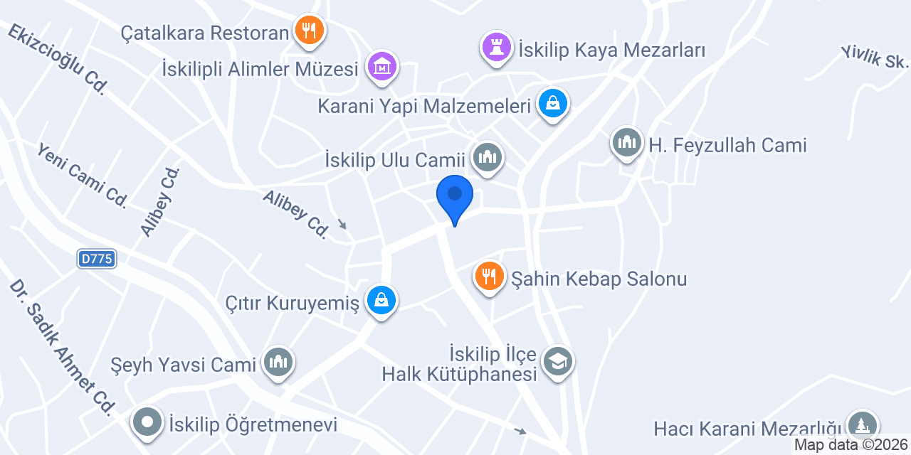 İSKİLİP PROFİLO BAYİ DINKIRCI AVM konumu