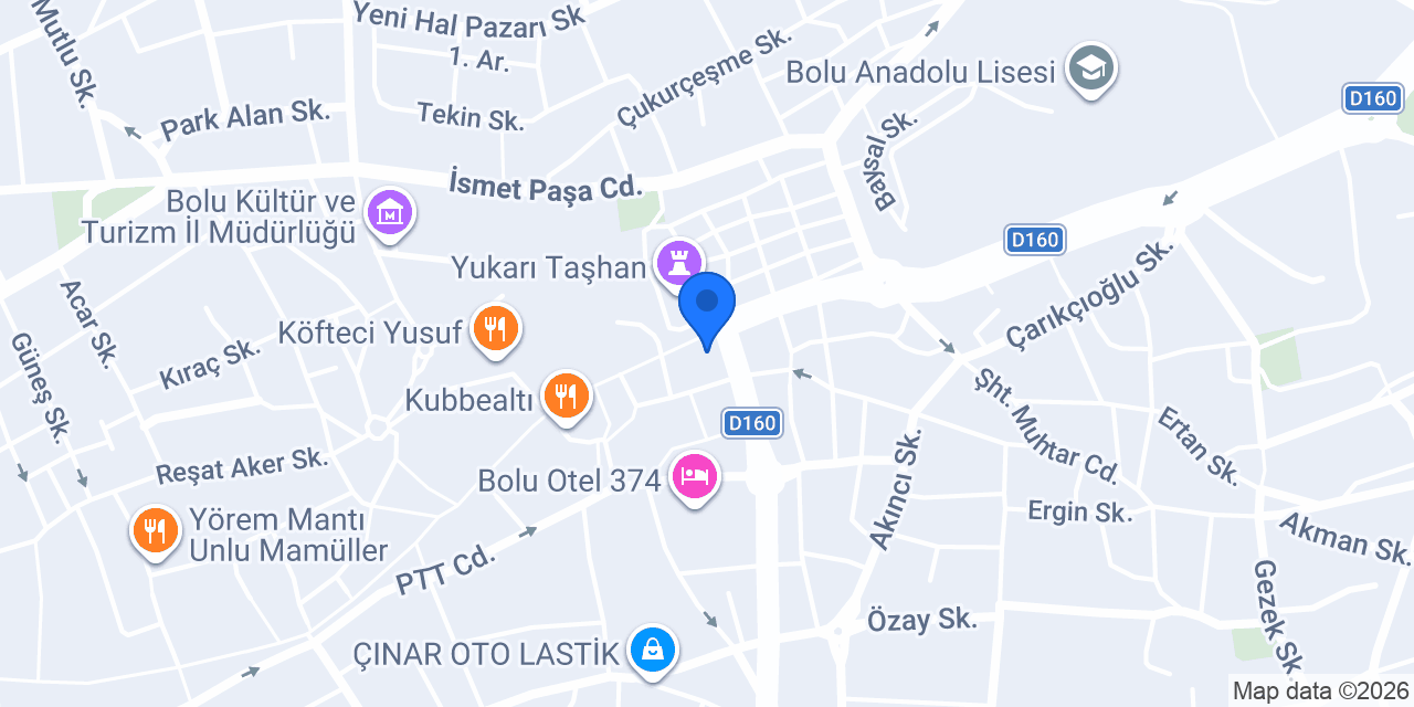 TEB Bolu Şubesi konumu
