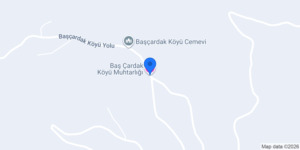 Baş Çardak Köyü Muhtarlığı konumu