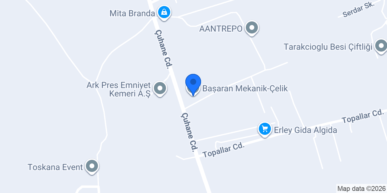 Baṣaran Mekanik-Çelik konumu