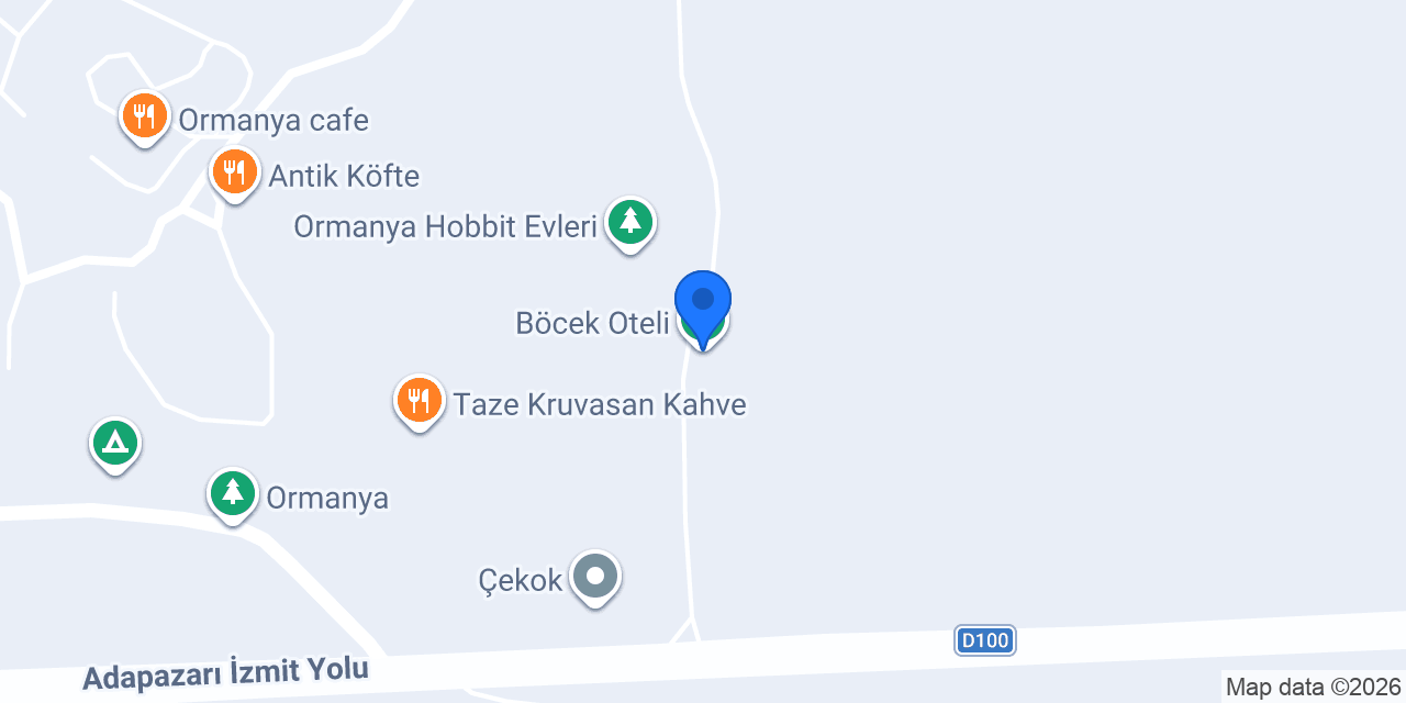Böcek Oteli konumu