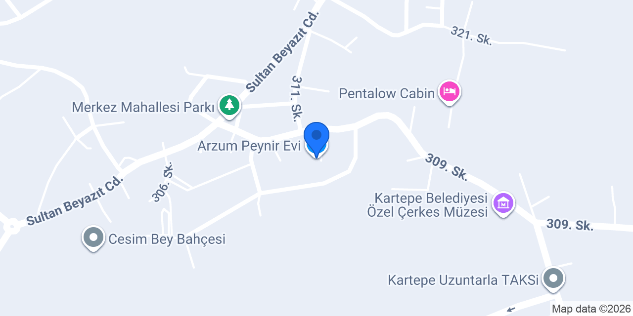 Arzum Peynir Evi konumu