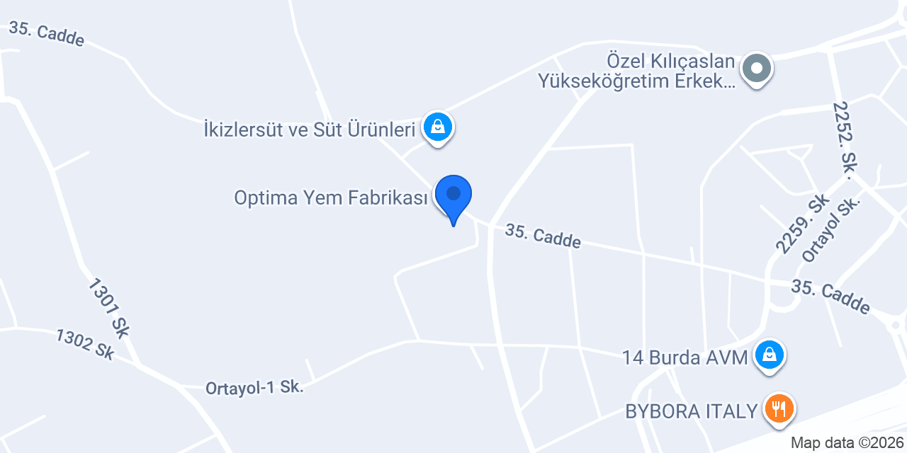 Optima Yem Fabrikası konumu