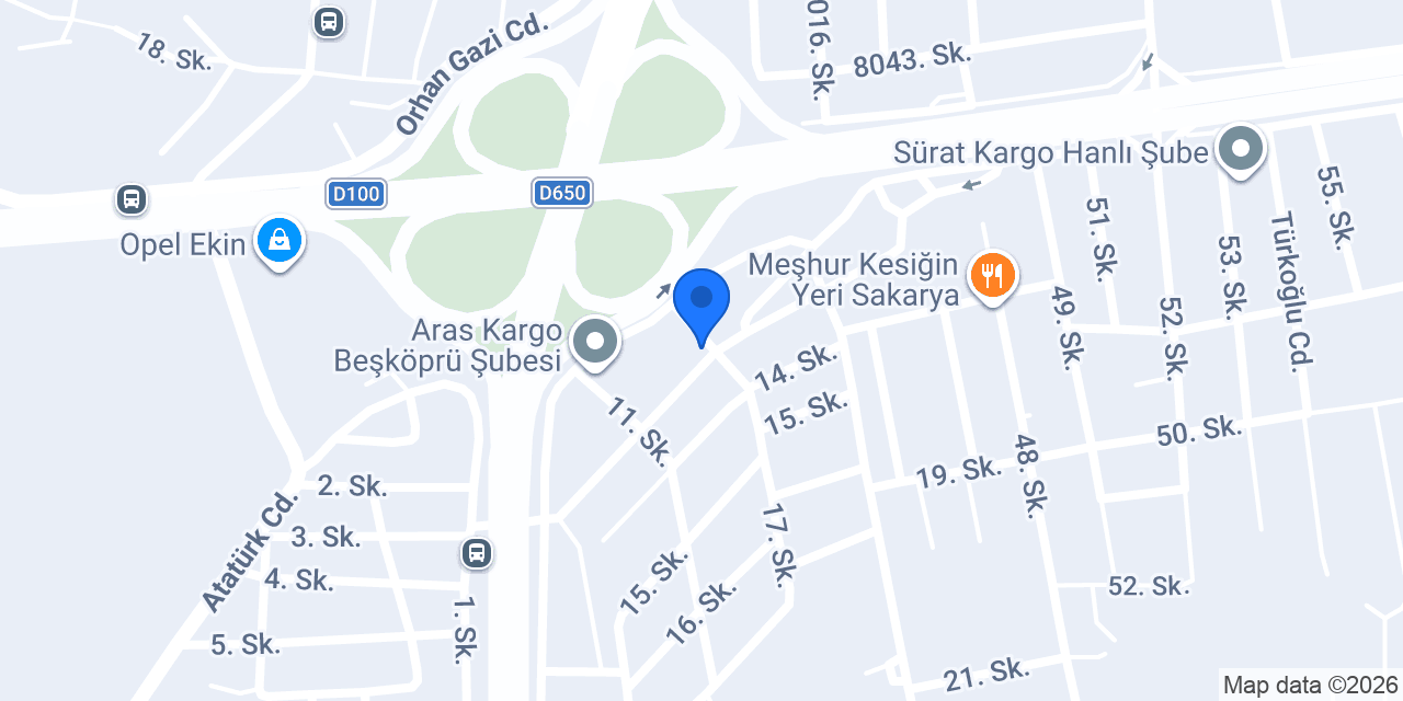 SAKARYA ADA METAL konumu