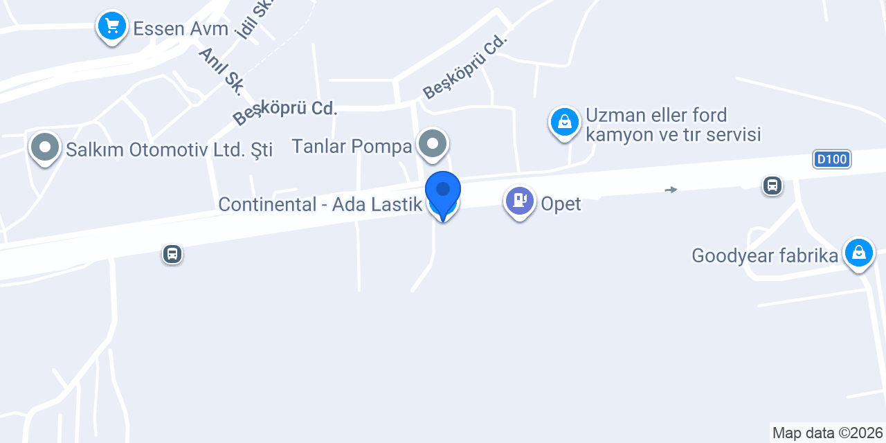 Continental - Ada Lastik konumu