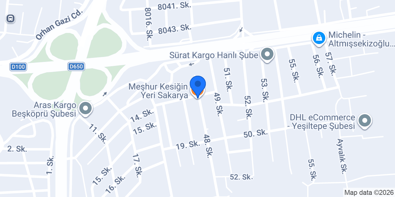 Meşhur Kesiğin Yeri Sakarya konumu