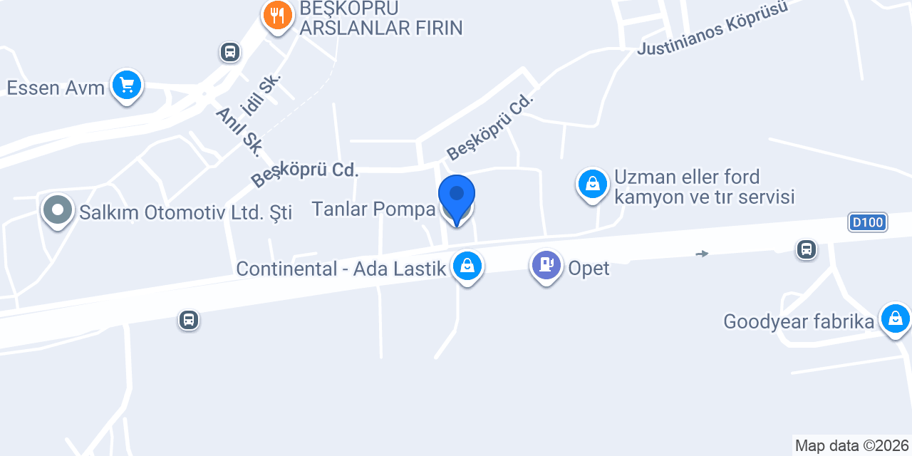 Tanlar Pompa konumu