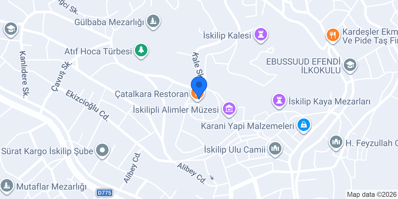 Çatalkara Restoran konumu
