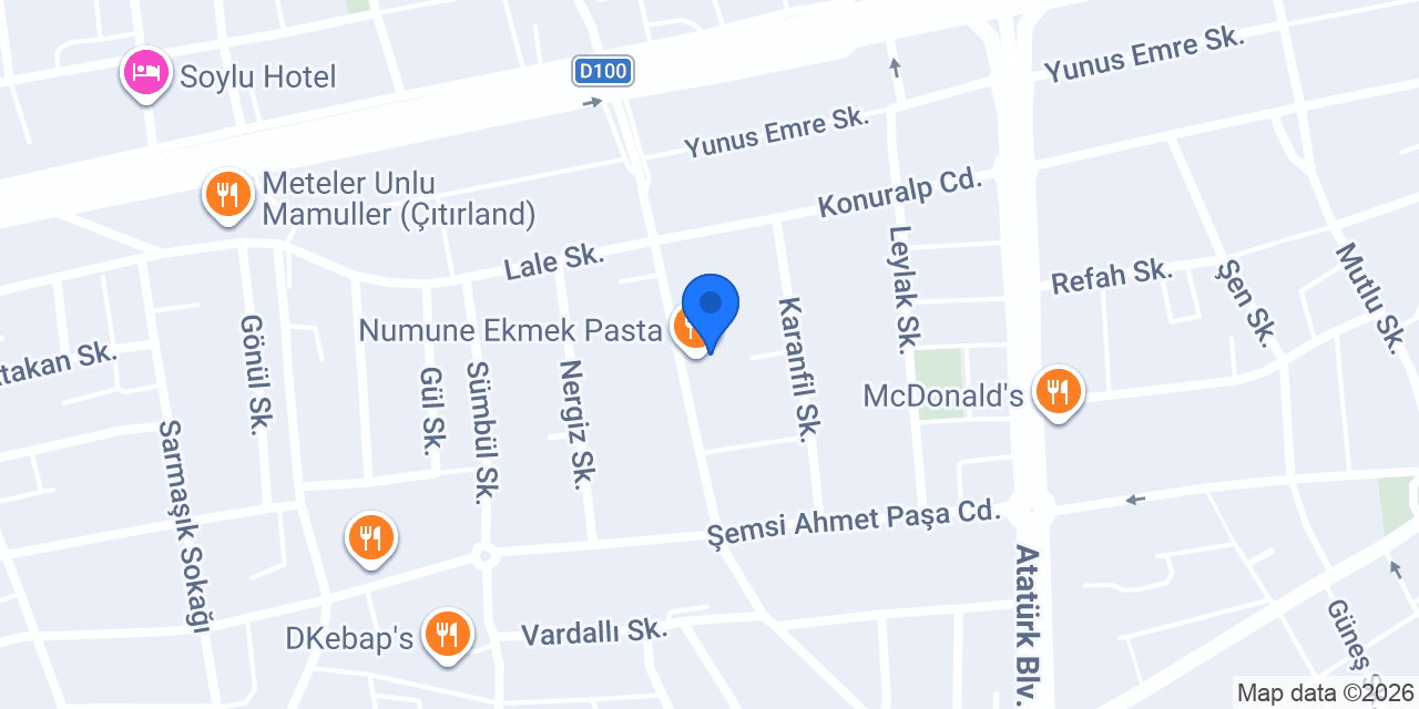 Numune Ekmek Pasta konumu