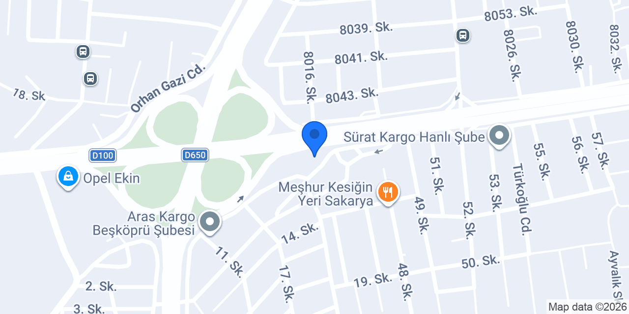 Sami Oto Servis konumu
